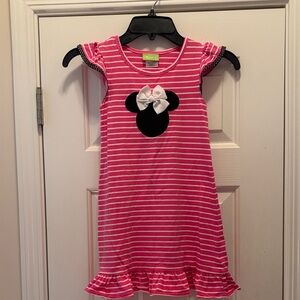 NWOT Classic Whimsy Pink Striped Kids Dress with Bow